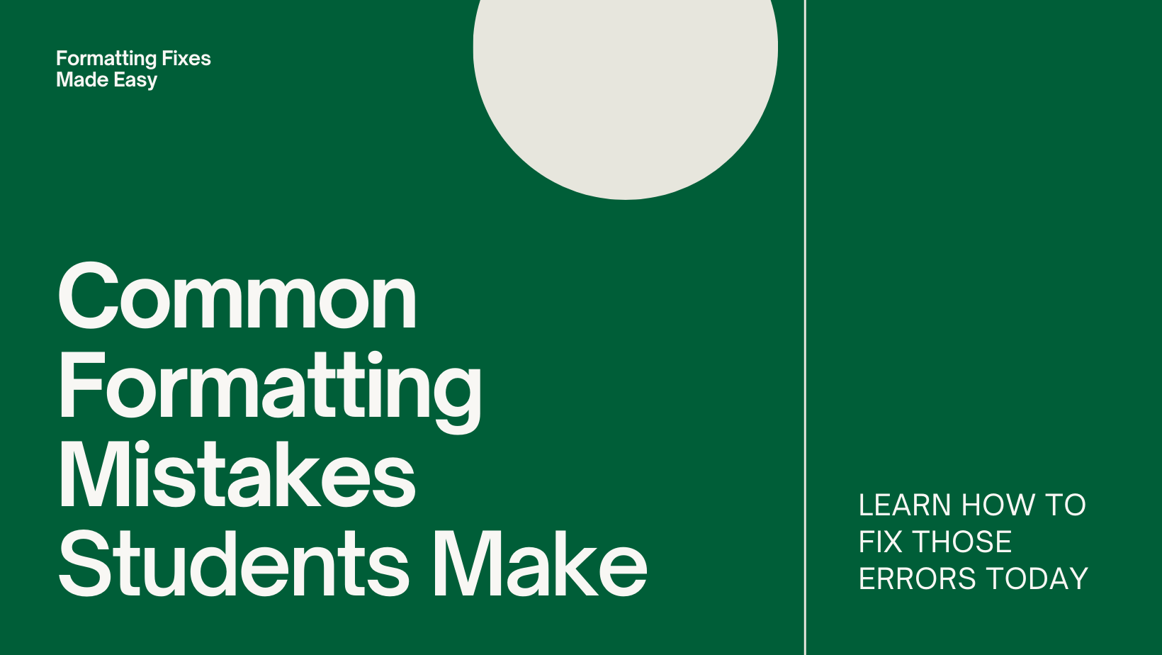 Common Formatting Mistakes Students Make and How to Fix Them